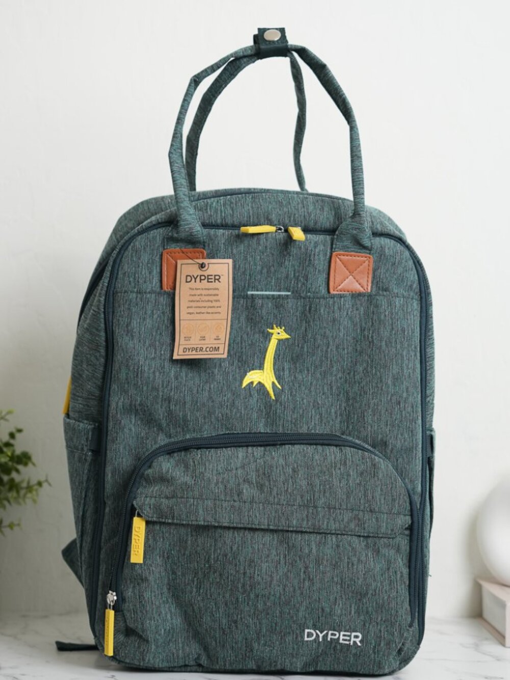 Diaper Bag Backpack DYPER 16x12 Folding Pad NWT Multifunction Compartments Green